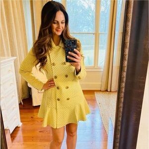 CAbi Yellow Double-Breasted Coat
